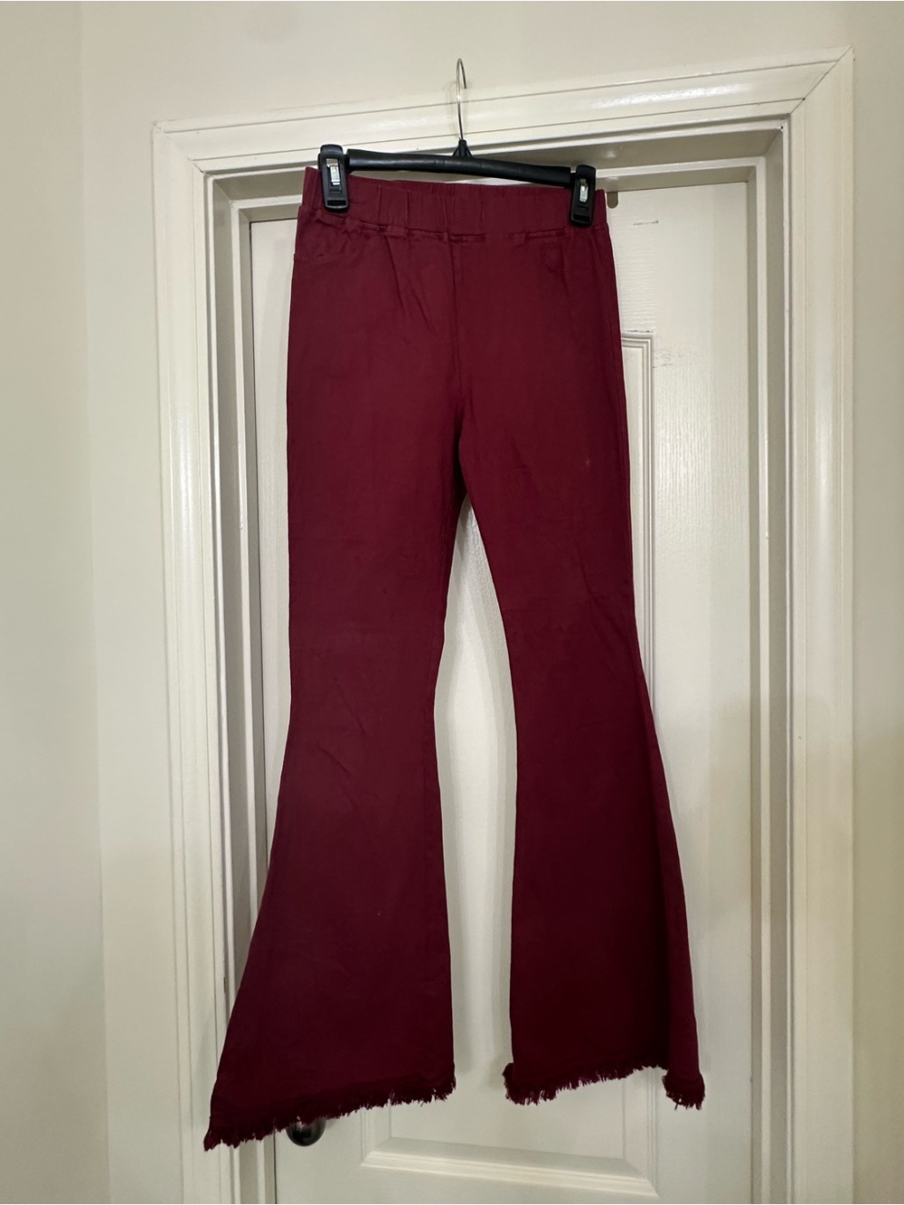 Umgee Flared Jeans - Burgundy